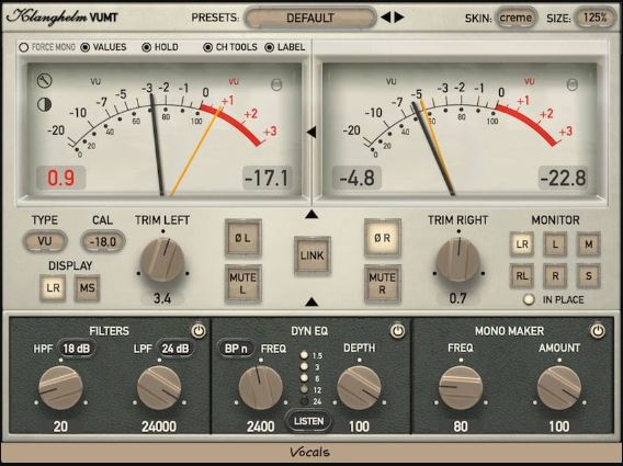 Klanghelm VUMT Deluxe 混音仪表插件