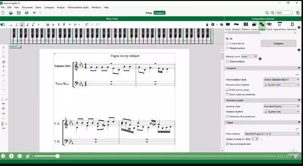 Capella Software Tonica Fugata 音乐和声编配学习软件