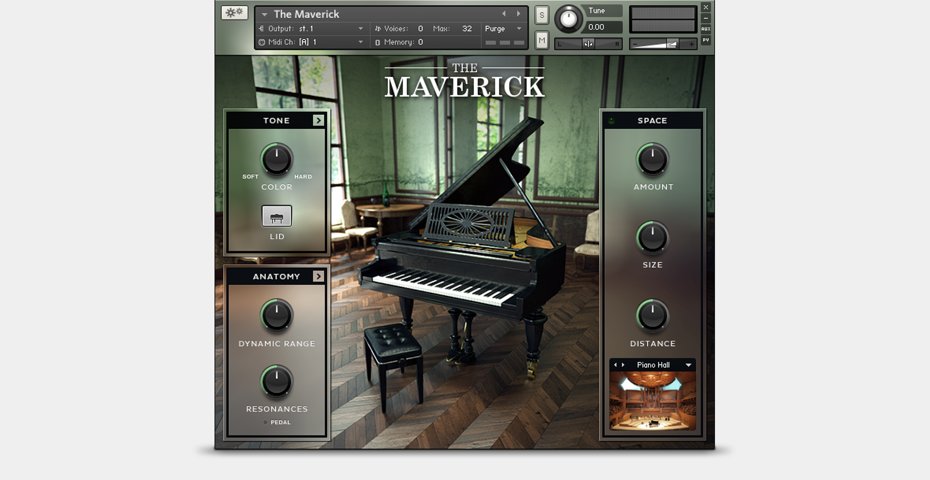 Native Instruments The Maverick Library 古典三角钢琴