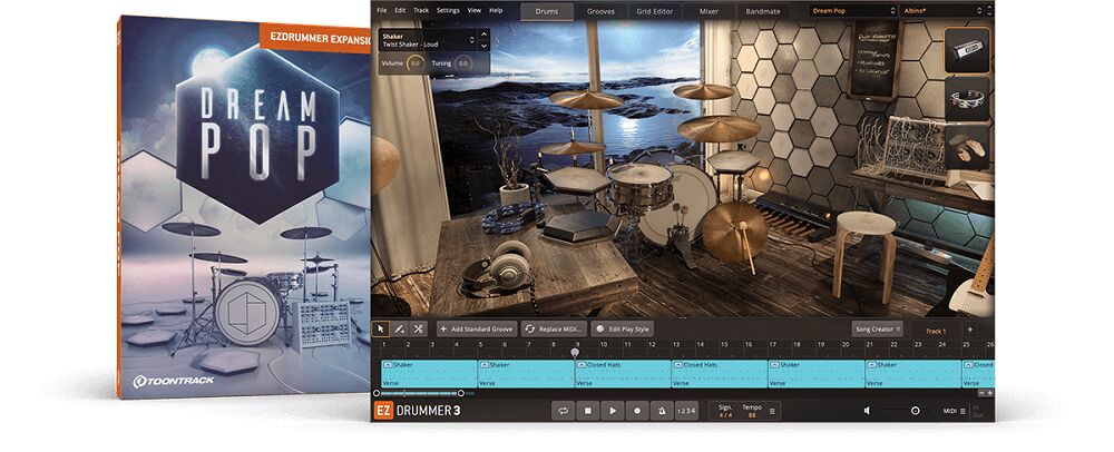 Toontrack - EZdrummer Dream Pop EZX 梦幻流行扩展包