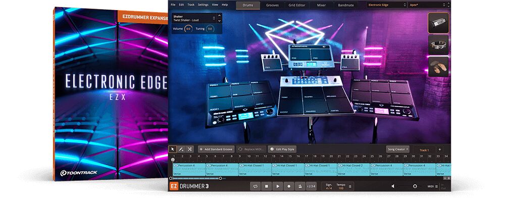 Toontrack - EZdrummer Electronic Edge EZX 电音舞曲扩展包